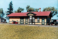 American Model Builders 801 Laser Art Santa Fe No. 3 1-Story Depot HO Scale Kit NIB