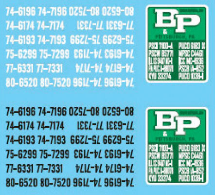 Lonestar Models 12030 HO B&P Motor Express Decal Set