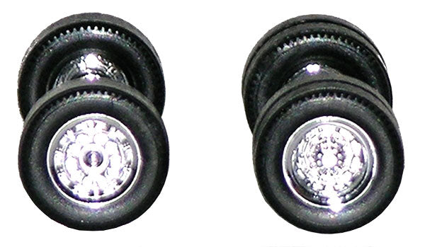 Herpa 005449 1:87 Tractor Wheelsets Chrome (2 Front 4 Rear)
