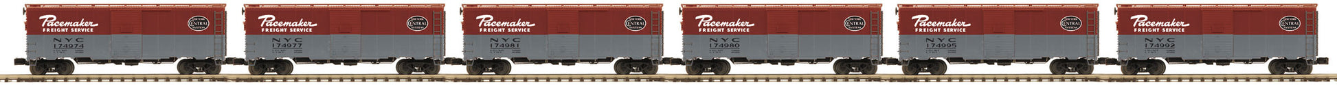 MTH 20-90872 NYC 40' AAR Wood Boxcar 6-Pack LN/Box