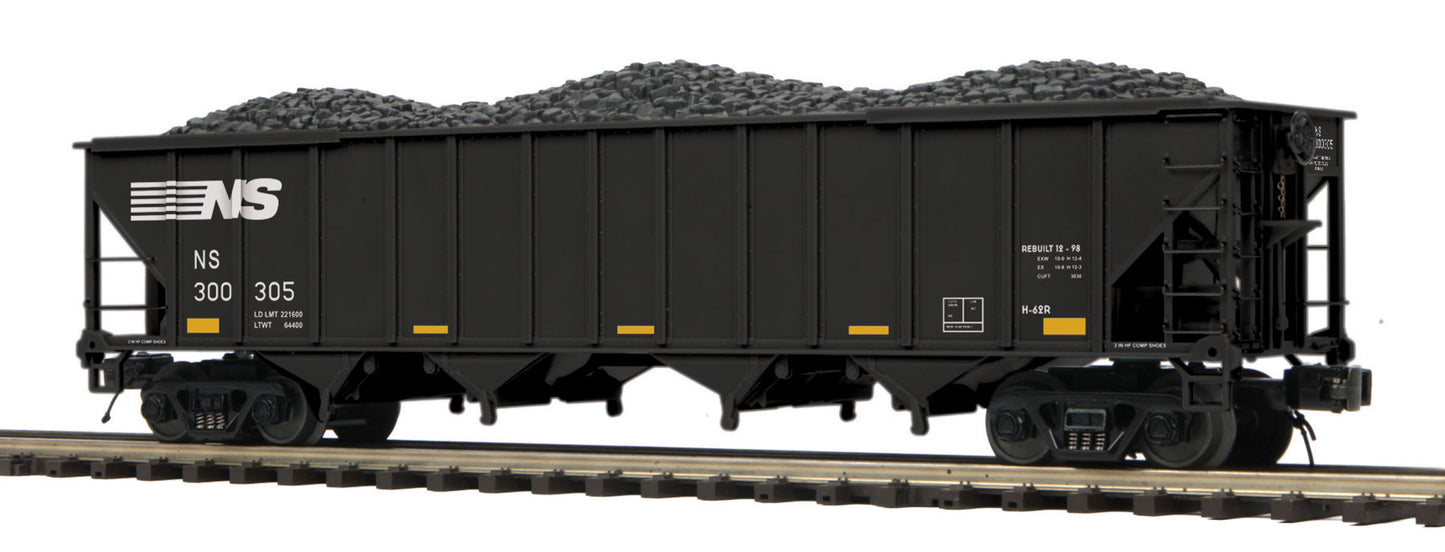 MTH 20-97808 O Norfolk Southern 4-Bay Hopper w/ Coal Load #300305