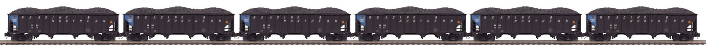 MTH 20-90844 O Reading & Northern 4-Bay Hopper 6pk