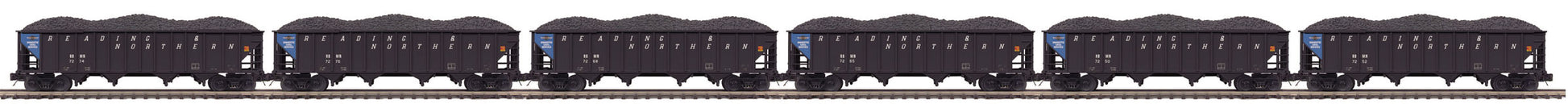 MTH 20-90844 O Reading & Northern 4-Bay Hopper 6pk