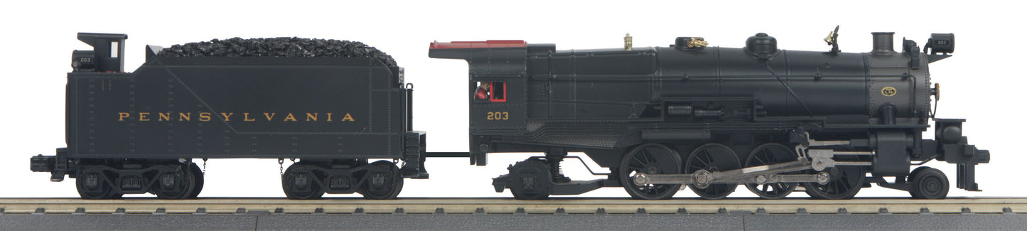 MTH 30-1641-1 O-27 PRR Imperial 2-8-2 L-1 Steam Locomotive w/PS3 #203