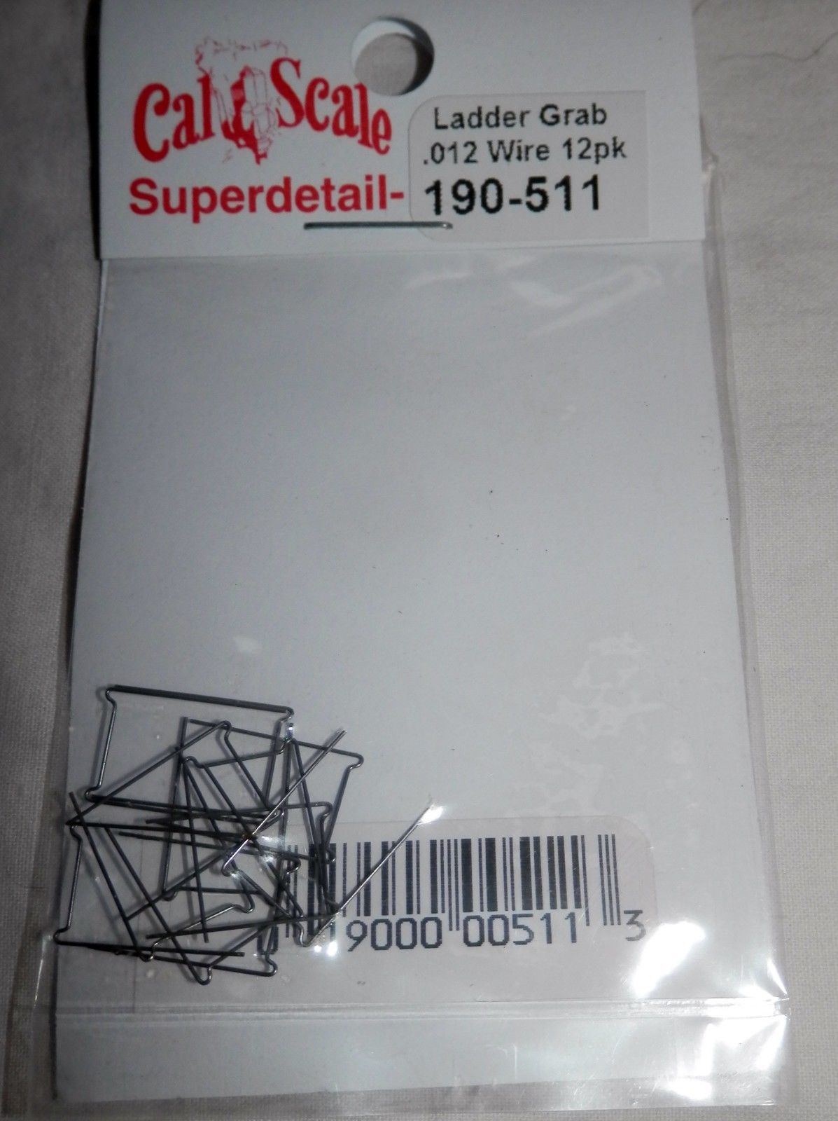 Cal Scale 190-511 HO Grab Irons (.012" Wire) Ladder Grabs (12)