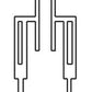 Cal Scale 190-518 HO Windshield Wipers Double-Arm Style 2 pairs