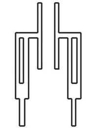 Cal Scale 190-518 HO Windshield Wipers Double-Arm Style 2 pairs