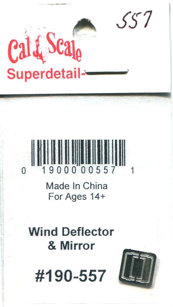 Cal Scale 190-557 HO Wind Deflector & Mirror Etched Metal (Pack of 2)