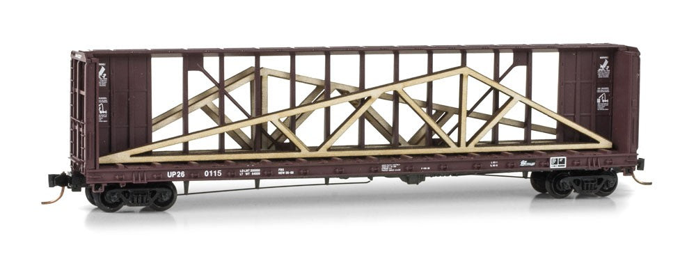 Micro-Trains 05300712 N Union Pacific 60' Centerbeam Flatcar w/Load #260191