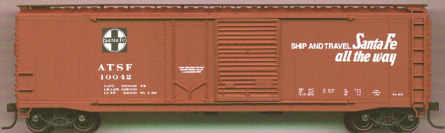 Accurail 5301 HO Santa Fe 50' Combination-Door Riveted-Side Boxcar Kit #10042