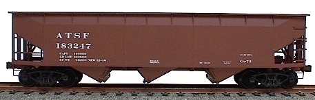 Accurail 7501 HO ATSF AAR 70-Ton Offset-Side 3-Bay Hopper #183247 Kit