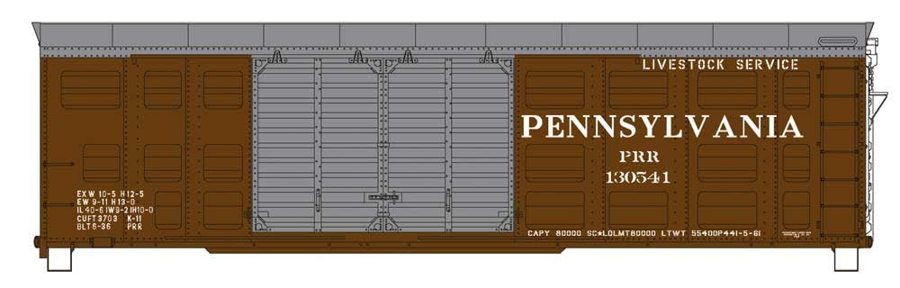 Bowser 41035 HO Pennsylvania Railroad Class K11 Stock Car #130530