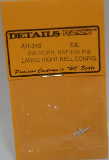 Details West 346 HO Scale Nathan P-3 Large Right Bell Configure Air Horn