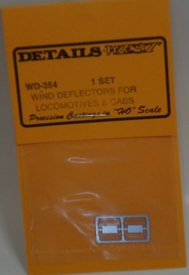 Details West 354 HO Scale Etched Steel Wind Deflectors For Locomotives & Caboose