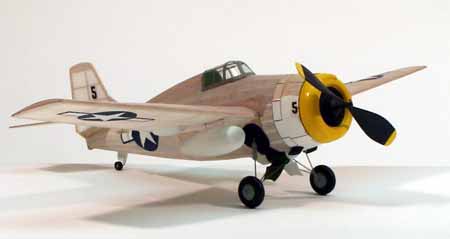 Dumas 207 17-1/2" Wingspan F-4F Wildcat Rubber Pwd Aircraft Kit