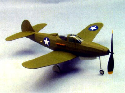 Dumas 233 18" Wingspan P-39 Airacobra Rubber Pwd Aircraft Kit