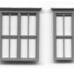 Grandt Line 5116 HO 30? x 61?  Victorian Window Set (Set of 2)