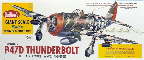 Guillows 1001 1:16 Republic P-47D Thunderbolt Military Aircraft Plane Model Kit