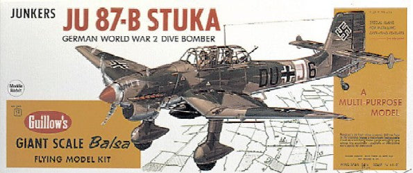 Guillows 1002 1:16 Junkers JU-87B Stuka Military Balsa Military Plane Kit
