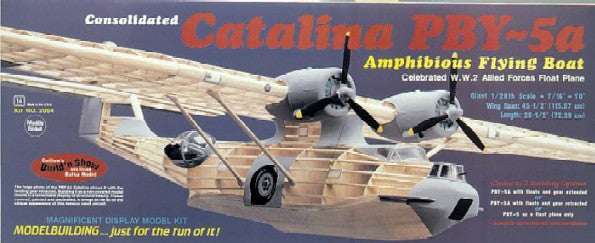 Guillows 2004 1:28 Catalina PBY5a Amphibious Flying Boat Military Plane Kit