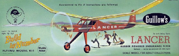 Guillows 604 Lancer Build-by-Number Balsa Aircraft Plane Model Kit