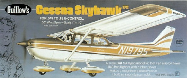 Guillows 802 Cessna 172 Skyhawk 36" Wingspan Aircraft Plane Model Kit