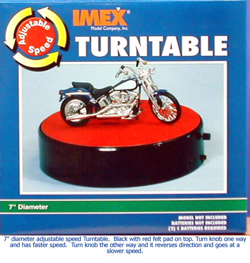 Imex 2551 1:25 & 1:35 7'' Adjustable Speed Battery Operated Turntable