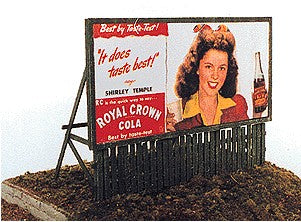 JL Innovative Design 276 HO 1940s-50s Movie Stars Fence Base Billboards Kit (2)