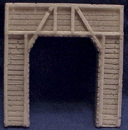 Pre-Size 202 N Scale Double Timber Tunnel Portal