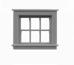 Tichy 8161 HO 121 x 60" 6/6 Double Hung Triple Unit Window (Pack of 3)