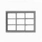 Tichy 8047 HO 30" x 58" Round Top Window (Pack of 12)