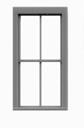 Tichy 8062 HO 24" x 56" 2/2 Double Hung Windows (Pack of 6)