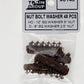 Tichy 8144 HO 2" Bolt, 3" Nut, 5" Washer Castings (Pack of 96)