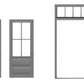 Tichy 8191 HO 36" x 80" Single-Lite Door w/Separate Frame (Pack of 3)