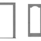 Tichy 8199 HO 72" x 80" 5 Panel Double Door w/Separate Frame (Pack of 2)