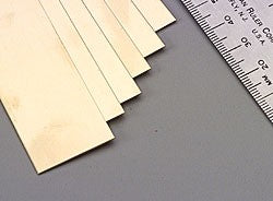 K&S 8237 .025" x 1" x 12" Brass Strip