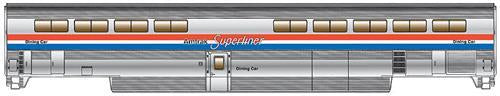Walthers 920-11031 HO Amtrak 85' Pullman-Standard Superliner Diner Phase III