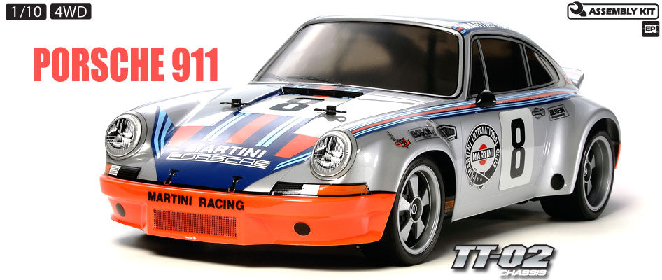 Tamiya 58571 Porsche 911 Carrera RSR On Road 4WD Kit, TT02