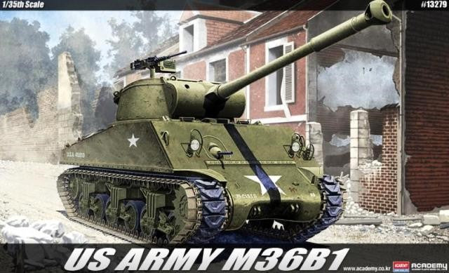 Academy 13279 1:35 M36B1 GMC US Army Military Tank Model Kit