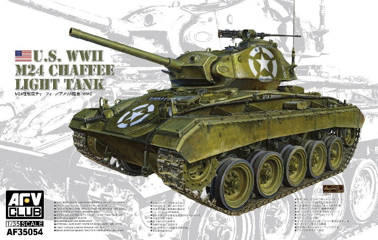 AFV Club AF35054 1:35 WWII US M24 Chaffe Light Military Tank Model Kit