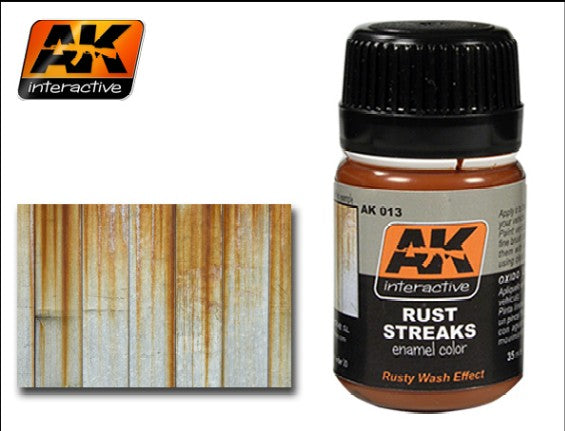 AK Interactive AK013 Rust Streaks Enamel Paint - 35 ml Bottle