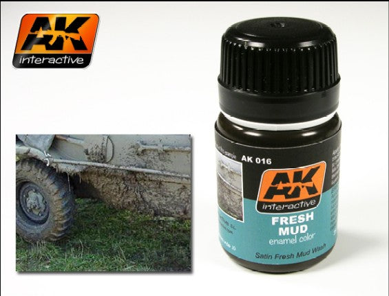 AK Interactive AK016 Fresh Mud Effects Enamel Paint - 35 ml Bottle