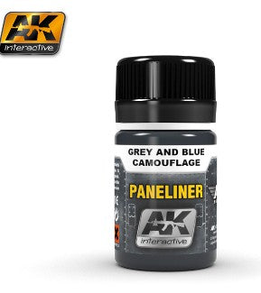 AK Interactive 2072 Panel Liner Grey & Blue Camouflage Enamel Paint- 35ml Bottle