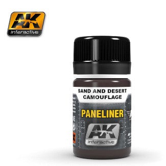 AK Interactive 2073 Panel Liner Sand & Desert Camouflage Enamel Paint - 35ml