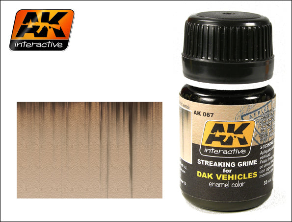 AK Interactive AK067 DAK Vehicles Streaking Grime Paint - 35 ml Bottle