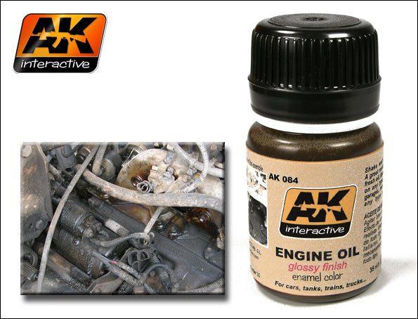 AK Interactive AK084 Fresh Engine Oil Glossy Finish Enamel Paint - 35 ml Bottle