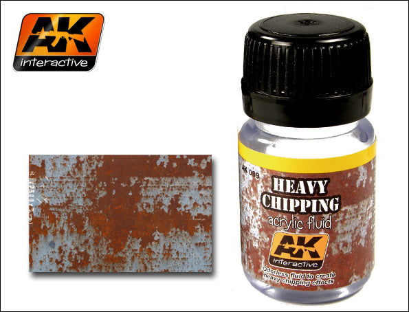 AK Interactive AK089 Heavy Chipping Effects Acrylic Fluid - 35 ml Bottle
