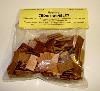ALESSIO 50 Cedar Square Dollhouse Wood Shingles (250pc)