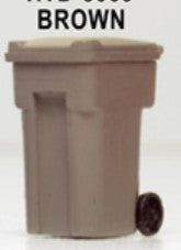 Hi-Tech Details 8009 HO 96-Gallon Brown Yard Waste Cans (Pack of 6)