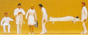 Preiser 10101 HO Emergency Medical Team Figures (Set of 6)